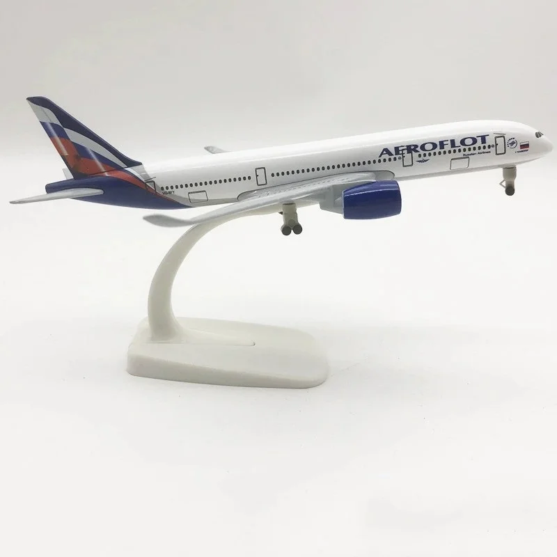 

Модель самолета A350 Аэрофлот (Россия) 20 см, 350 деталей, для детей, с посадочным шасси, из сплава, подарок