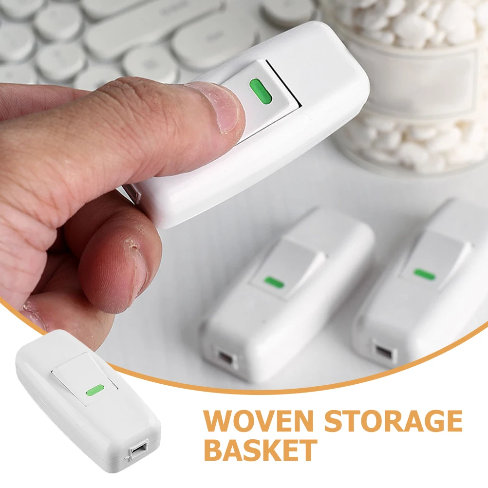 

10 Pcs Bedside Switch Table Lamp Replacement High Power Small Plastic Inline Cord Part Light Switch Convenient