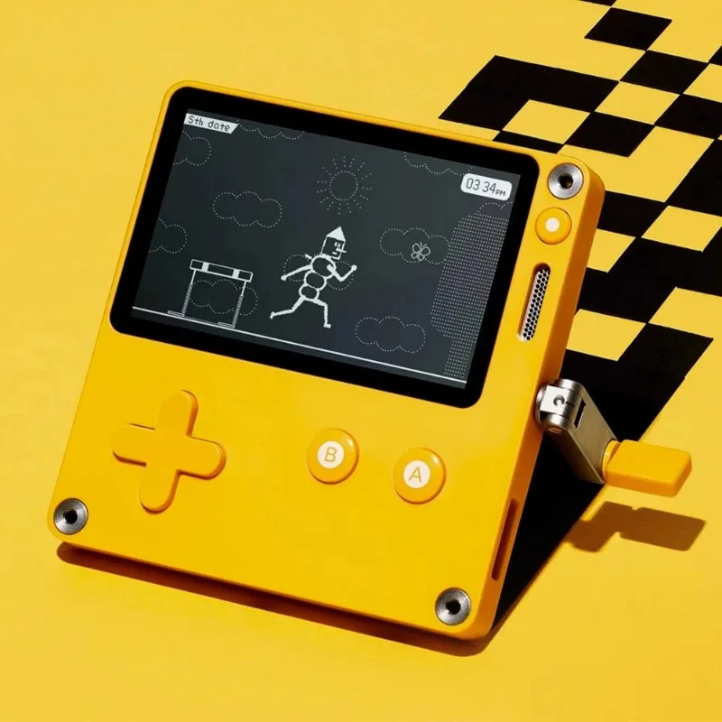 NEW 2.7-Inch Retro Mini Hand-Cranked Creative New US Version Handheld Game Console with Games