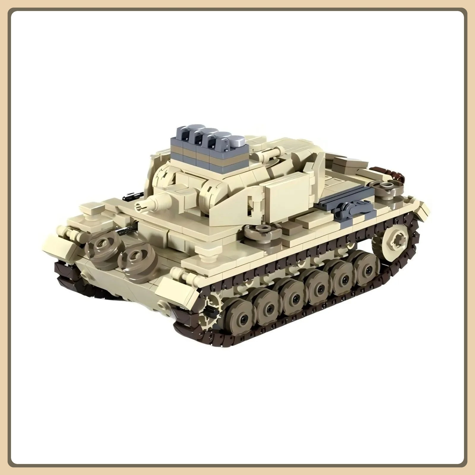 Military Series Type 3 N-type Spitfire Tank Building Block MOC Infantry Armored Fighting Vehicle Model DIY Kids Puzzle Toys Gift