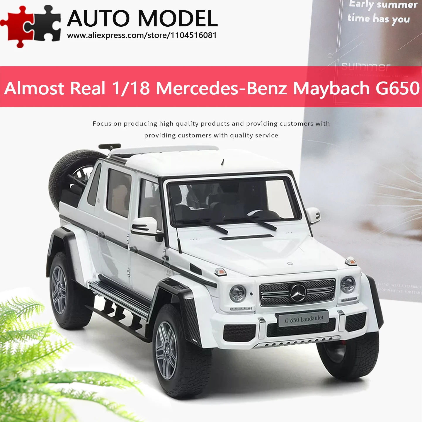 Almost Real Ar 1:18 Scale Cars Mercedes-Benz Maybach G650 Landaulet Metal Miniature Cars Alloy Diecast Cars Adult Toy Model Car