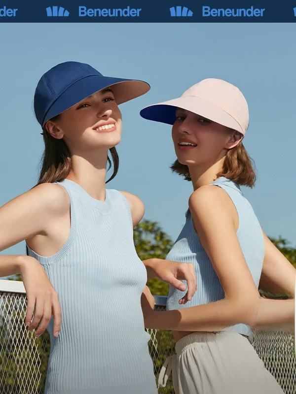 Banana Leaf Double-Sided UV Protection Baseball Cap Casual Outdoor Sunshade Hat Wide Brim Casual Style for Young Women