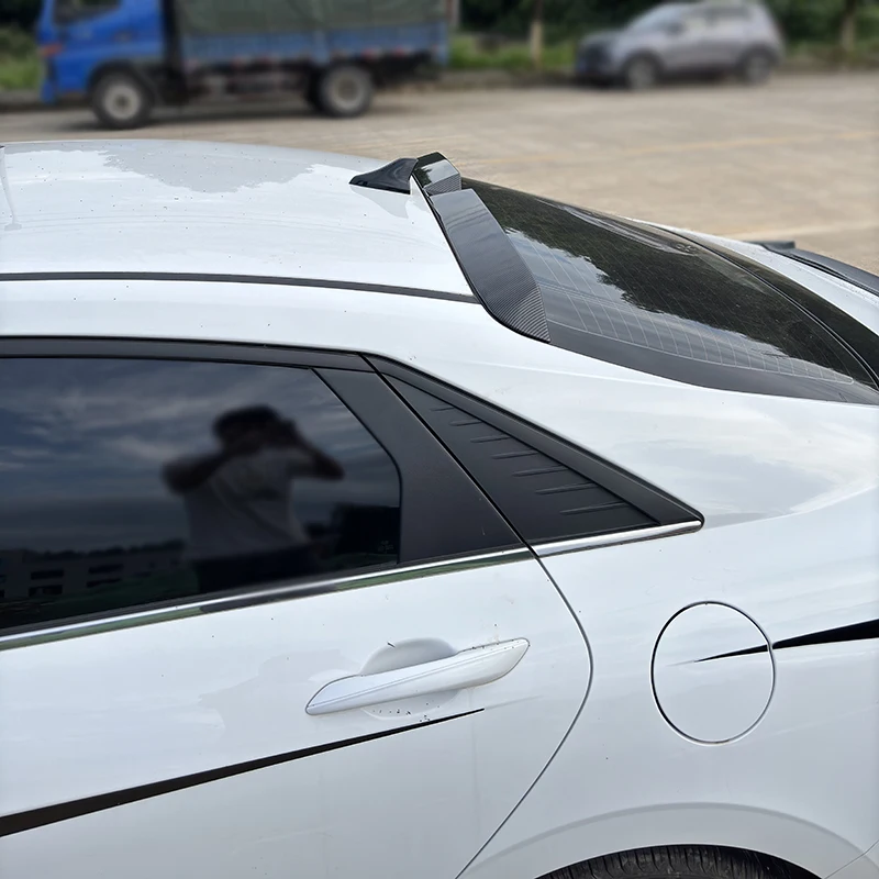 For Hyundai Elantra Avante CN7 2020-2023 year Rear Window Roof Car Spoiler Wing High Quality ABS Black Carbon Accessories