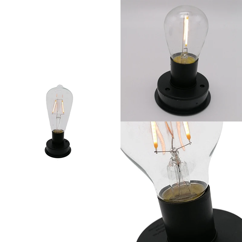 Ampoule solaire LED à filament de tungstène, capteurs de lumière automatiques, veilleuses de clôture, lampe de jardin, 2800K, 1PC