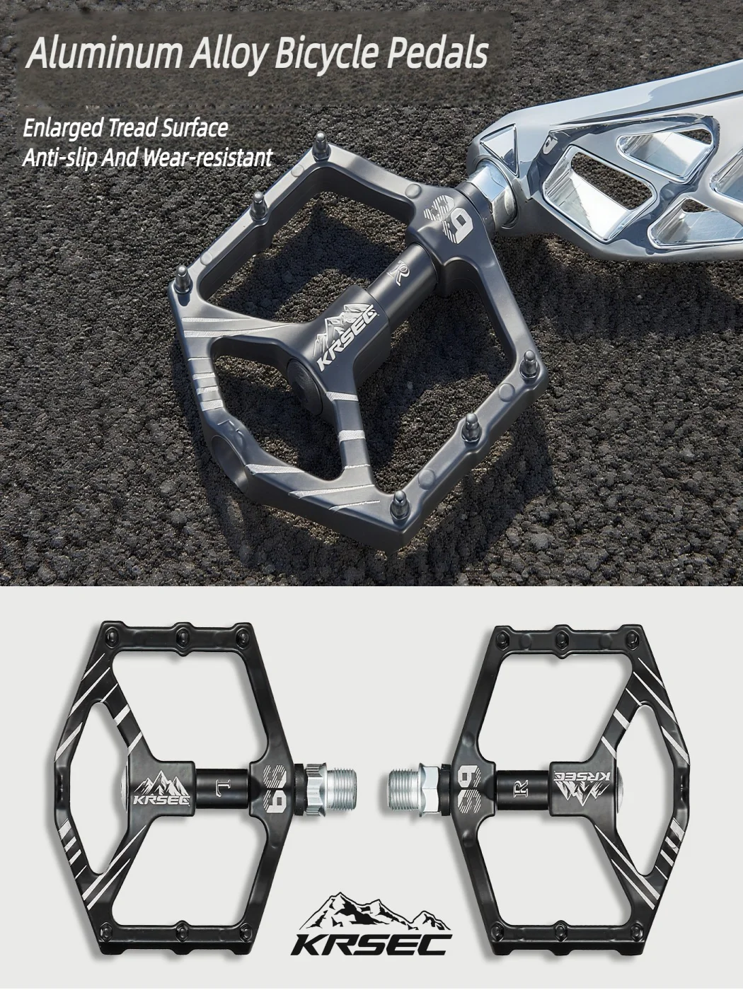 AliExpress NONE Ultralight GF Reinforced Nylon DU Bearing Bicycle Pedals 9/16 Cr-Mo Axle Anti-slip For MTB BMX Road Bike