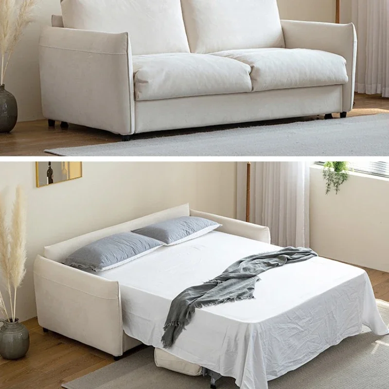 

Nordic foldable sofa bed, dual-purpose technology cloth small apartment, living room 2025 down sofa bed