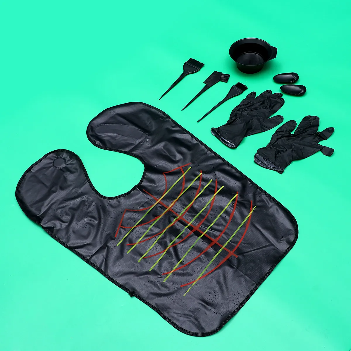 1 Set Disposable Hair Dye Tool Kit Complete Hair Coloring Set Practical Hair Tinting Tool for Home Salon Use