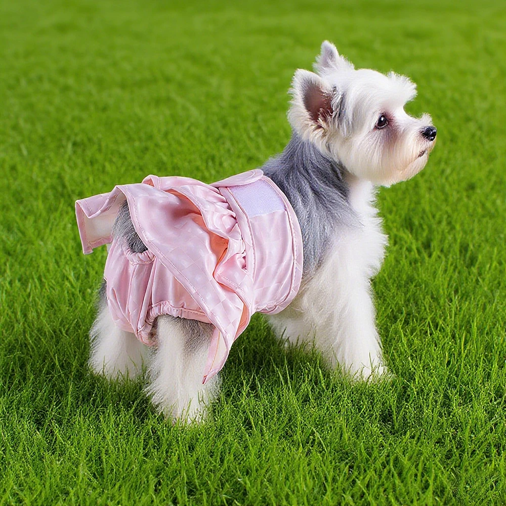 3pcs Washable Female Dog Diaper Skirt Dress Short Underware Belly Bands Reusable Pet Panties Sanitary Pant Diapers Easy To Clean view 2