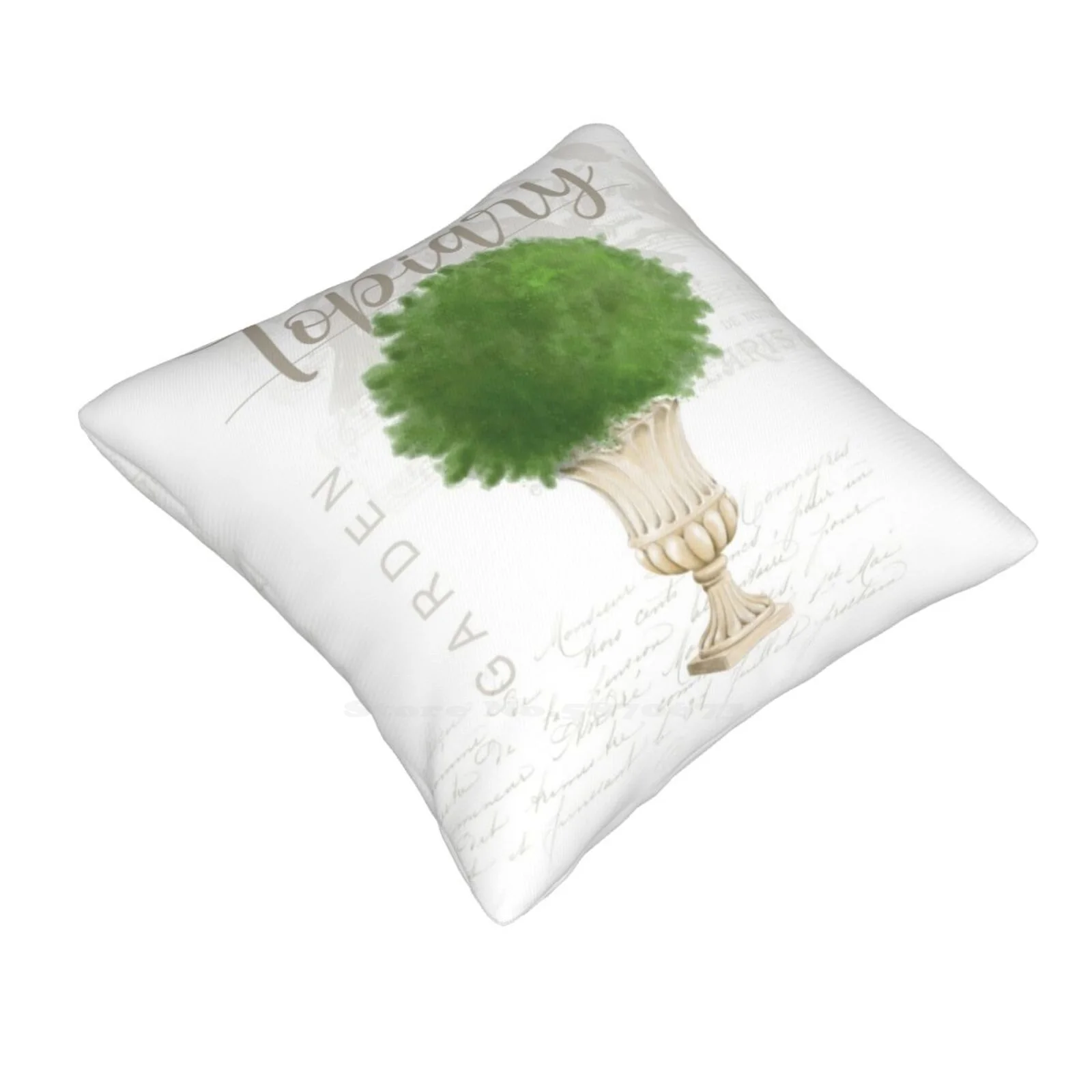 Topiary #2 Fashion Sofa Throw Pillow Cover Pillowcase Topiary Garden Botanical Birds French