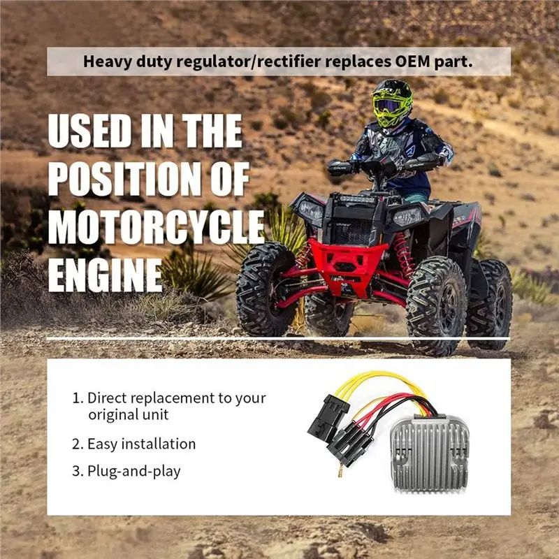 A13Z-Mosfet Voltage Regulator Rectifier For Polaris ATV UTV Ranger RZR Sportsman Models- Part Numbers 4011925 4012384 4011569