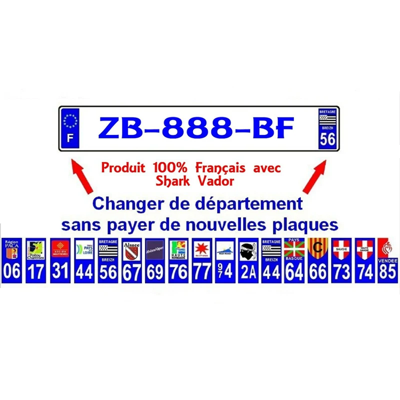 رائعة لوحة ترخيص ملصق 67 إلساس ألزاس أكور ديبت 94 إيل دي فرنسا ديب 67 ألزاس مقاوم للماء بك ملصق مائي