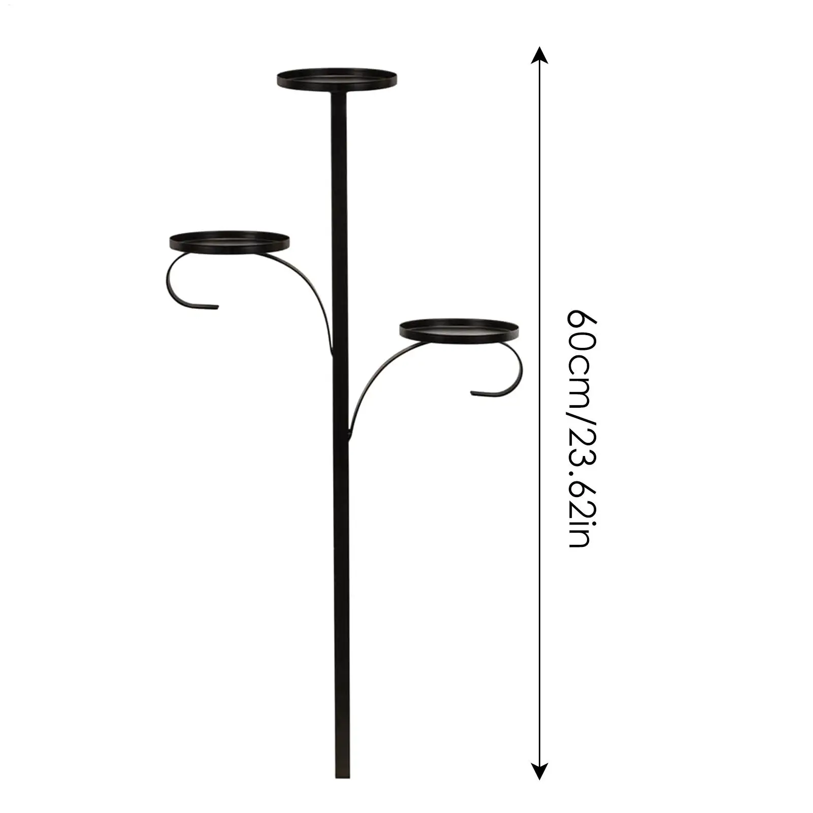 Metal Black Triple Tree Topper Candelabra Tree Topper Candelabra Xmas Tree Topper Decorations for Christmas Holiday Decor - view 6