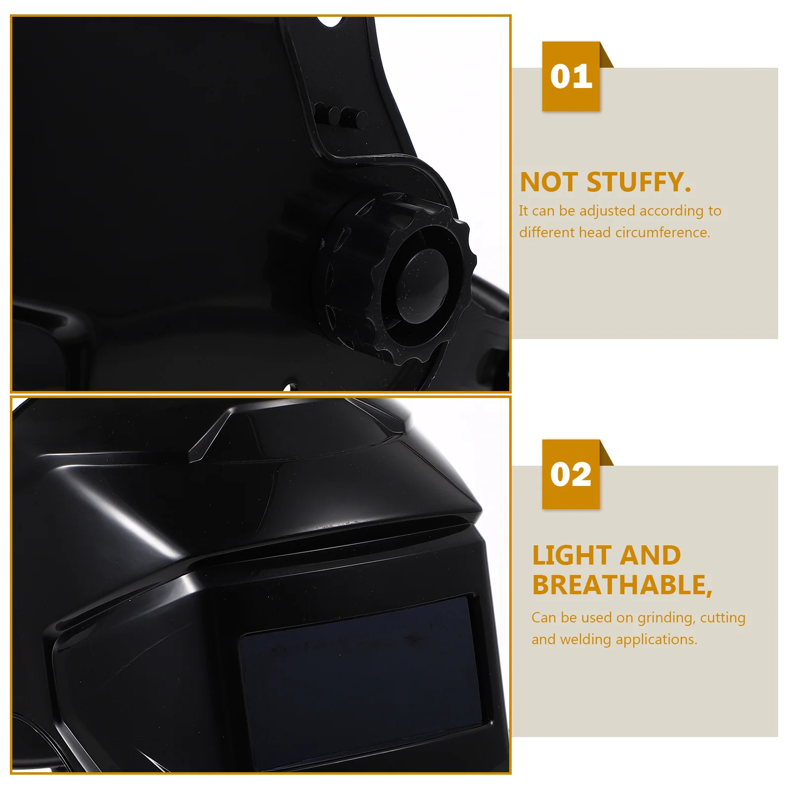 Máscara de soldadura ligera, transpirable, ajustable, protección Anti Uv, carga Solar, equipo de soldador, lente de vidrio físico
