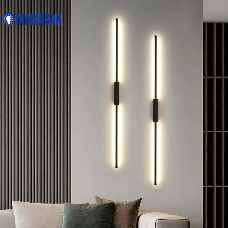 Modern Minimalist Long Wall Light Nordic LED Room Decor Wall Lamp For Bedroom Living Room TV Wall Simple Home Lighting Fixture