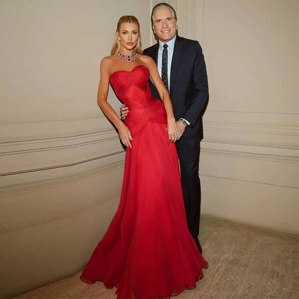

Modern Women's Evening Dresses Chiffon Mermaid/Trumpet Valentine's Day Dress Red Sweetheart Pleat Ruched Special Occasion Dress