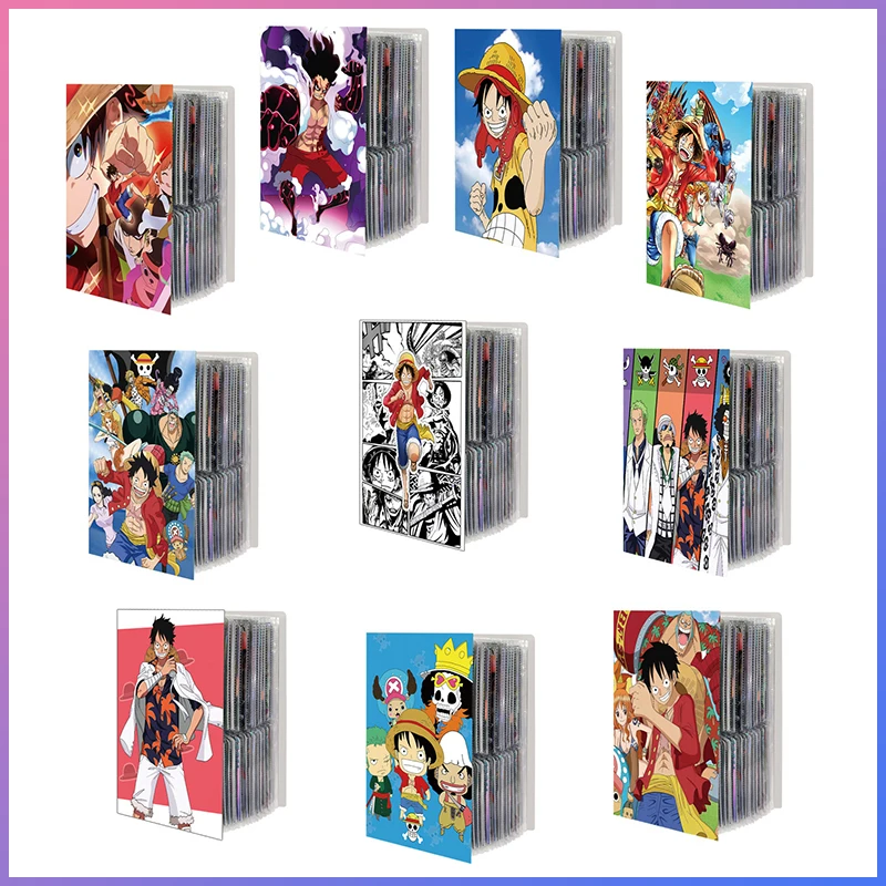 ワンピース 240 個カードアルバムブックアニメフィギュアルフィロロノア・ゾロコレクションカードクリップ収納袋大容量男の子のおもちゃギフト