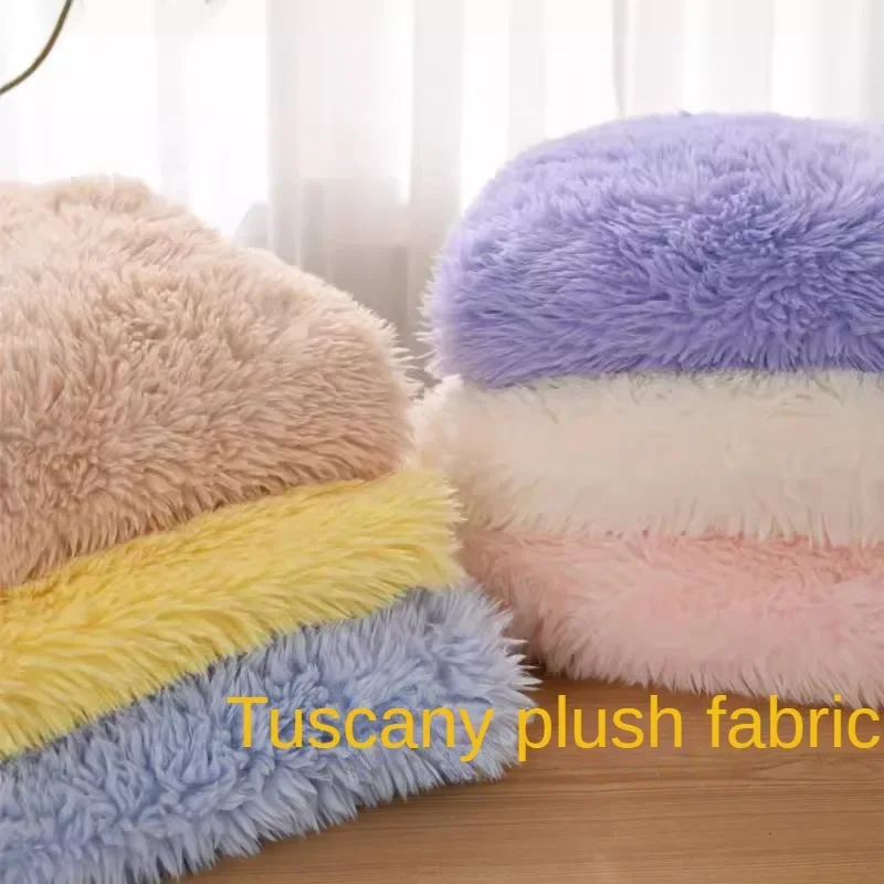 800 G/m Thickened and Encrypted Soft Keep Warm Tuscany Plush Fabric Long Haired Monster Toy Pillow DIY Doll Home Clothing Fabric