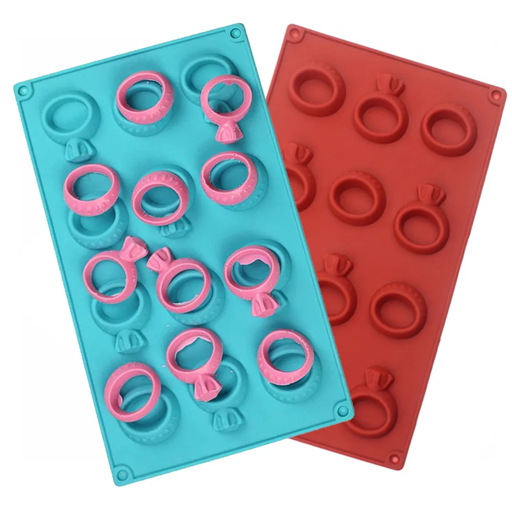 

Silicone Chocolate Mold 12 Hole Diamond Ring Shape Cake Mold Food Grade Silicone Candy Pudding Jelly Biscuit Cookies Baking Tool