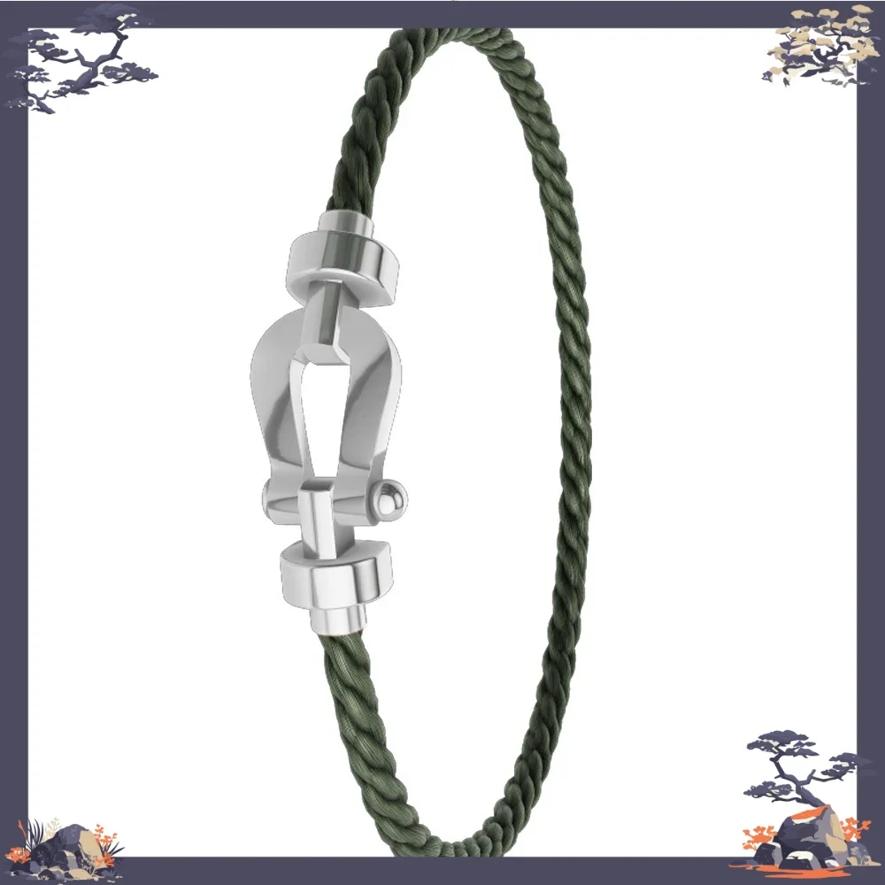 

2026 Nouveau Bracelet en Argent 925 avec Nylon Vert, Bleu, Jaune, Surface Lisse, pour Femme, Usage Quotidien, Cadeaux de Fête