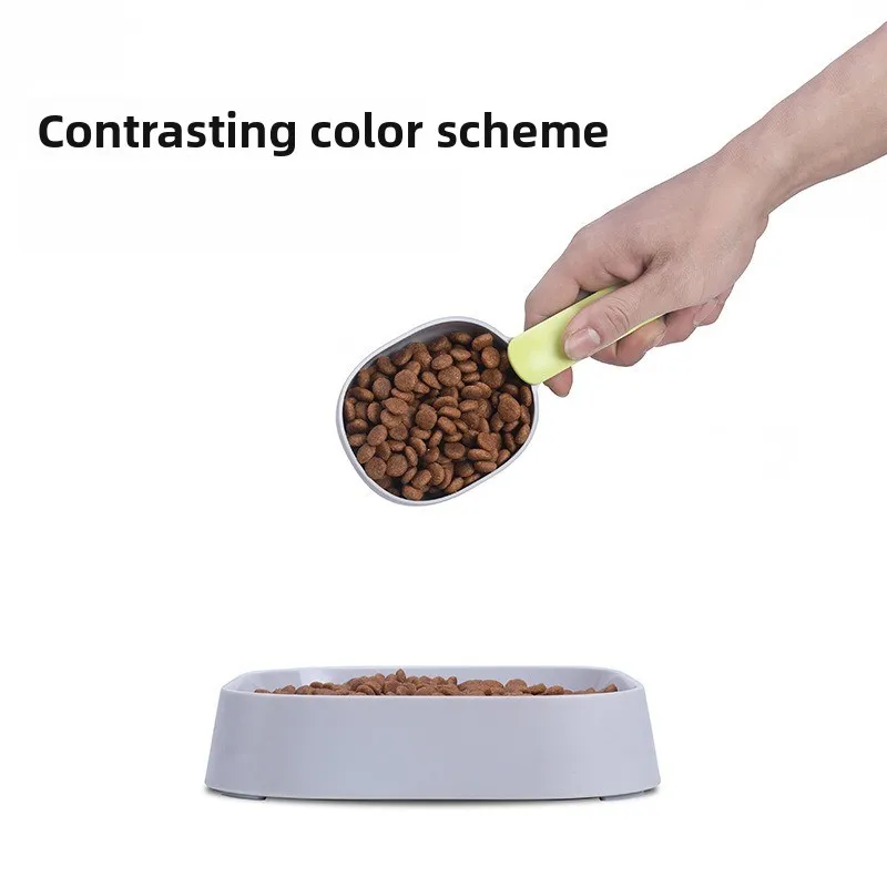 Pet Cat Dog Food Shovel with Sealing Bag Clip Spoon Multifunction Thicken Feeding Scoop Tool Creative Measuring Cup Pet Supplies