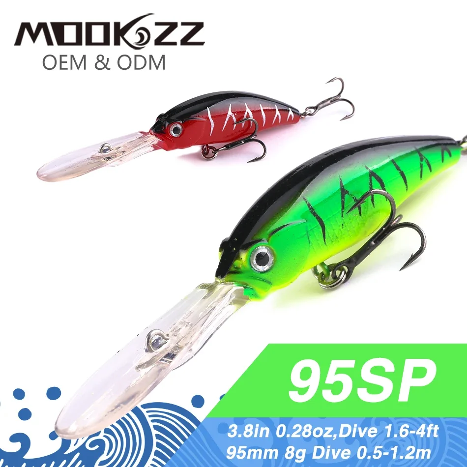 MOOKZZ Floating Minnow ML-027F 95MM 8G Fishing Lures  Fishing Bait  Ascesorios pesca