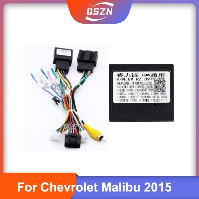 

Car Audio 16PIN Android Power Cable Adapter With Canbus Box For Chevrolet Malibu 2015 Wiring Harness