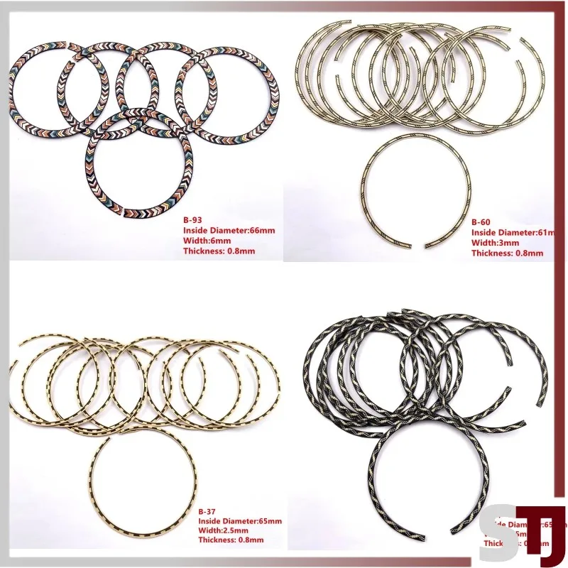 10 Buah Tatahan Ukulele Roset Kayu Gaya Berbeda, 100% Aksesori Suku Cadang Ukulele Buatan Tangan