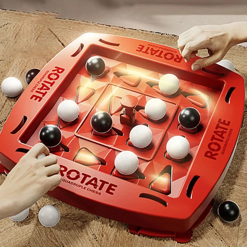 Juego educativo de 4 en fila, juego de mesa lógico Orbit, 2 jugadores, pista de estrategia rápida para diversión, fiesta familiar, juguetes para padres e hijos, regalos