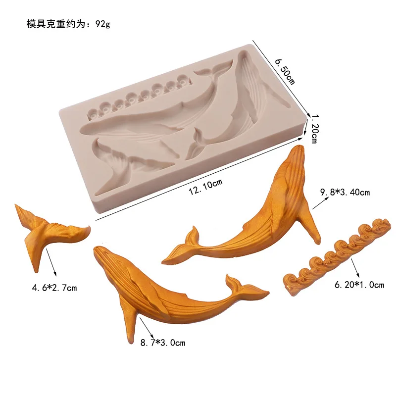 Blue Whale Silicone Mold Fondant Biscuit Candy Chocolate Mould Epoxy Resin Molds DIY Homemade Cake Decorate Kitchen Accessories