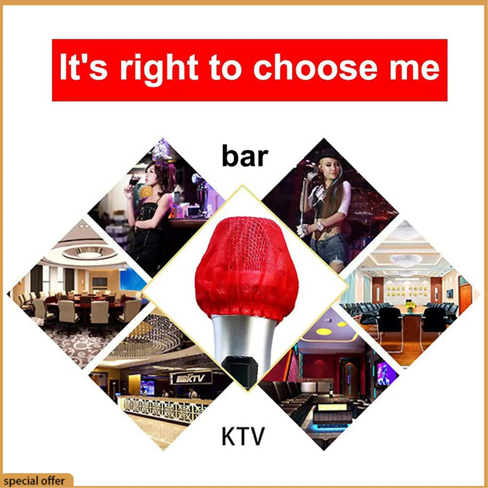 

A68Z 800Pcs Disposable Microphone Cover,Handheld Microphone Windscreen For KTV Recording Studio Karaoke(Mixed Colors)