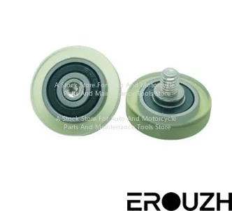 5Pcs soft rubber silent rolling wheel with screws  polyurethane  guide wheel elevator floor door lock  thread coated