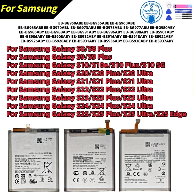 100%New Highquality For Samsung Galaxy S8 S9 S10 S20 S21 S22 S23 S24 S25 Series S8+ S9+ S10+ S20+ S21+ S22+ S23+ S24+ S25+ Ultra