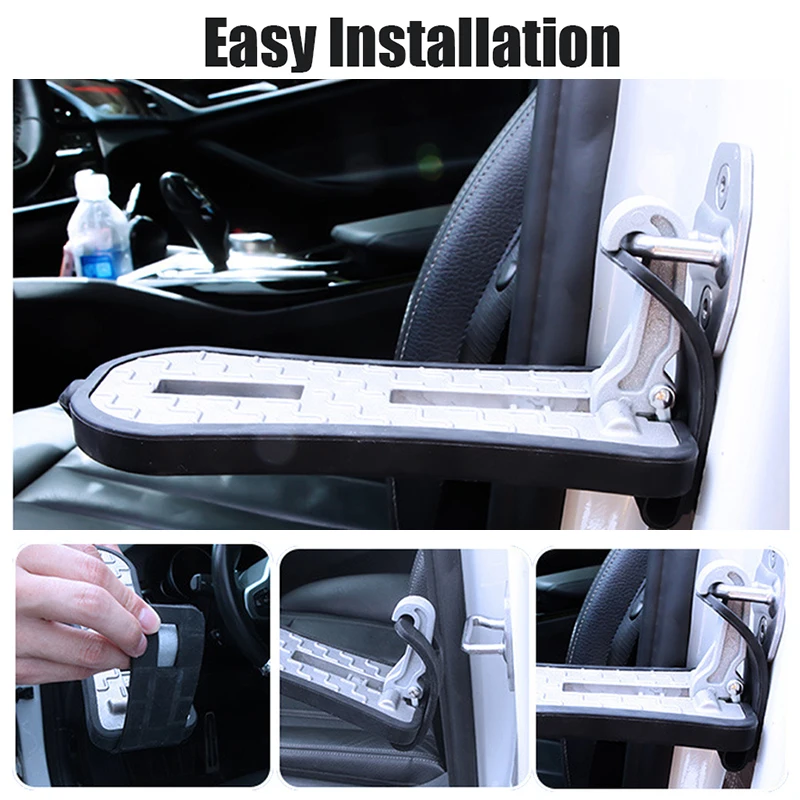 Extended Foldable Car Roof Rack Step Car Door Step Universal Latch Hook Auxiliary Foot Pedal Auto Rooftop Luggage Step Ladder