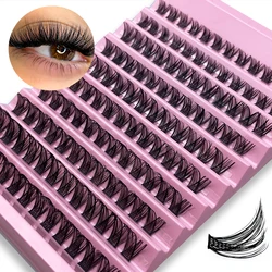 Individual Lashes 8-16mm 120pcs Cluster Lashes Natural Look Mixed Tray DIY Eyelash Extension Volume Lash Clusters Eyelashes Long