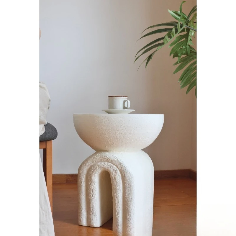 Simple arch edge art small coffee table round bed and breakfast cafe design sofa living room