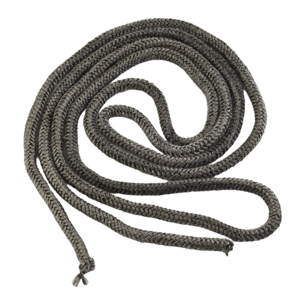 Cable de junta negra de 10/12mm para puerta de estufa, cable de sellado para chimenea, reemplazo de cuerda de sellado de quemador de madera de alta temperatura de fibra de vidrio