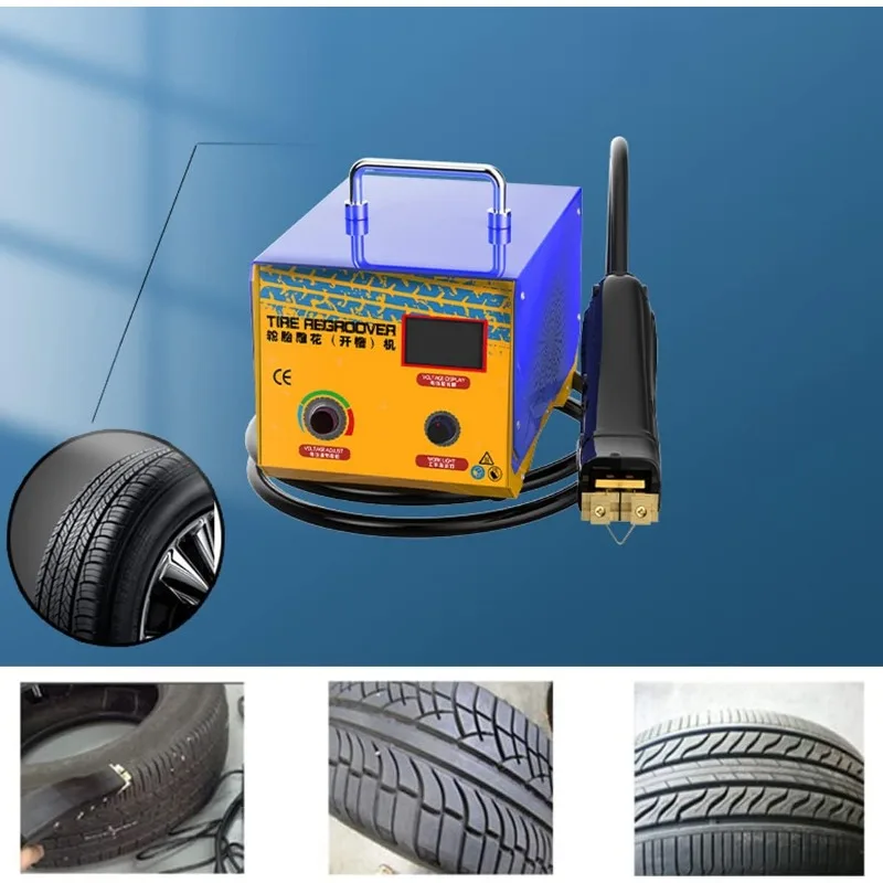 Tire Grooving Machine, 1000W Rubber Tire Regroover Machine 110V Tyre Groover Tool with 20pcs U/V-Shaped Blades