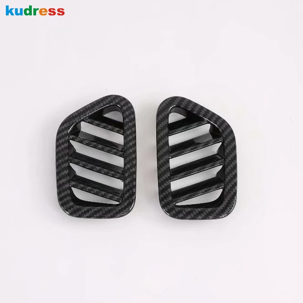 Car Interior Air Condition Outlet Vent Trim Cover For Hyundai Venue 2019 2020 2021 2022 2023 2024 Carbon Fiber Car Accessories