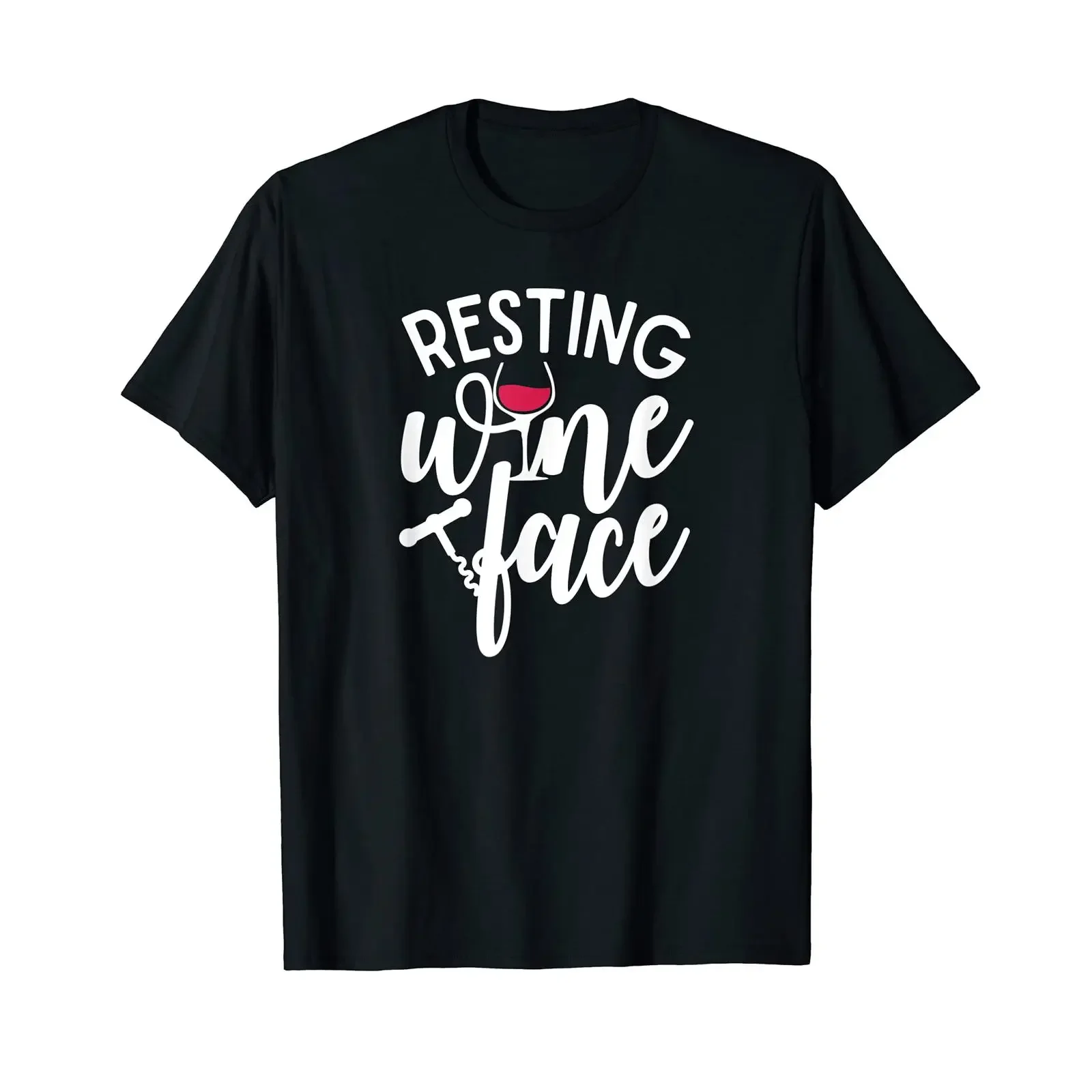Resting Wine Face T Shirt vintage Washed Soft designer clothes graphic Unisex Stretched homme Comfortable Versatile Slightly