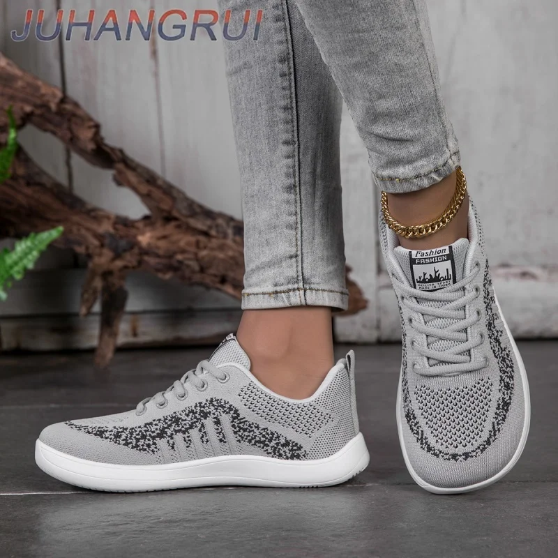 Pink Casual Women's Wide Toe Shoes Women Sport Fashion Platform Sneakers Ladies Flats Running Shoes Mesh Jogging Tennis