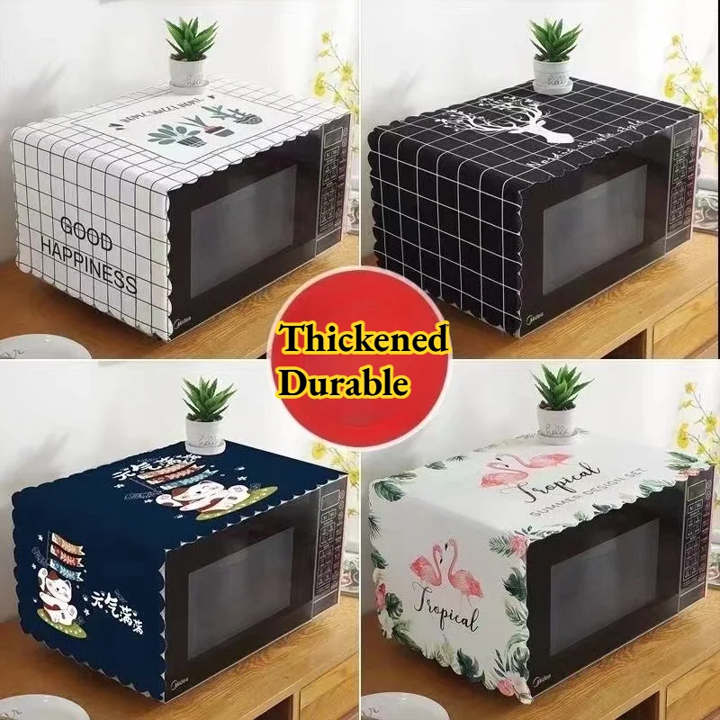 

Microwave Oven Covers Fresh Modern Dustproof Decorative Kitchen Appliance Cover Home Accessories Waterproof Heat-dissipating