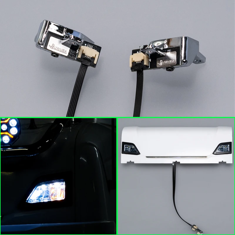 1 Pair ABS Built-in Light for 1/14 Tamiya RC Truck Car For scania 770S 56368