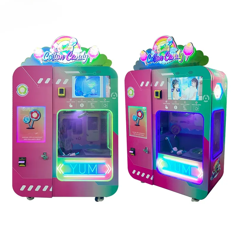 Automatic Cotton Candy Machine Vending Making Flower Sugar Candy Cotton Machine