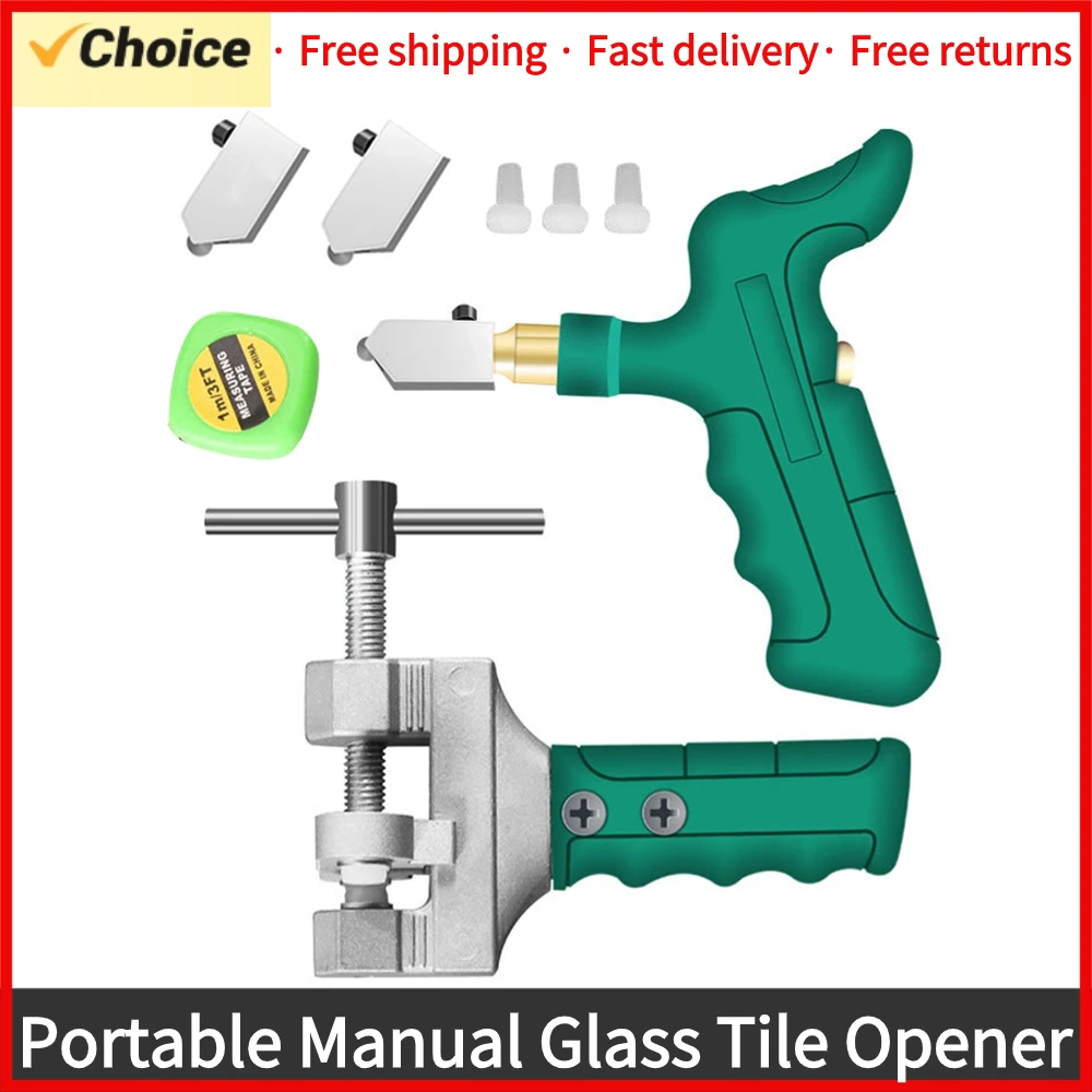 Portable Manual Glass Tile Opener Hand-Held Replacement Cutter Heads Ceramic Tile Glass Cutter Multi-function Glass Cut