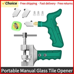 Portable Manual Glass Tile Opener Hand-Held Replacement Cutter Heads Ceramic Tile Glass Cutter Multi-function Glass Cut