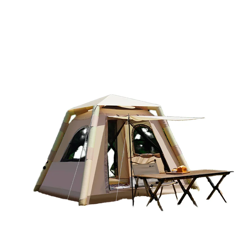 Advanced Portable Outdoor Inflatable Tent Thickened Oxford Cloth Straight Support One-Bedroom Four Seasons Fast Automatic