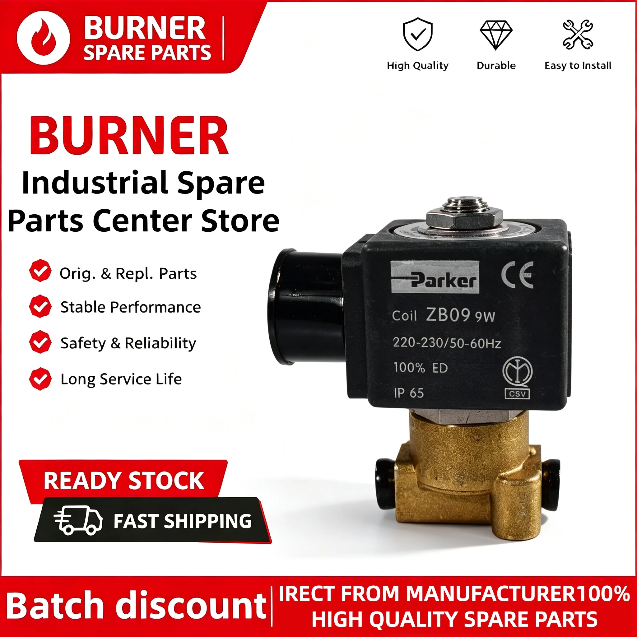 ZB09 ZH14 ZB14 Magnetic Coil Solenoid Valve 121Z2323 Compatible OEM Industrial Combustion Machine Fuel Valve Accessories
