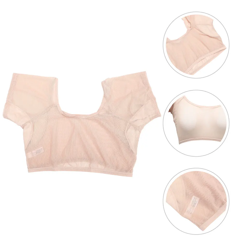 

Underarm Sweat Proof Vest Breathable Mesh Shoulder No Slip Sweat-Proof Shirt Undershirt for Women Ladies Summer Activewear