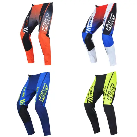 Willbros MX Pantaloni da motocross Dirt Bike Off Road Equitazione Moto ATV MTB BMX Enduro Race 4 vie elasticizzate