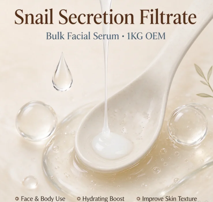 Snail Mucus Multi-effect Facial Lotion 1KG Bulk OEM Snail Extract Skin Texture Smoothen Skin Elasticity Daily Skincare Cosmetics